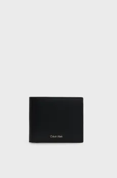 Мужской черный кожаный кошелек RAISED BILL FOLD Черный ONESIZE Calvin Klein LV04D1225G