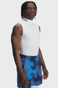 Мужская белая майка UA HG Armour Comp Mock SL Белый L Under Armour 1361521-100
