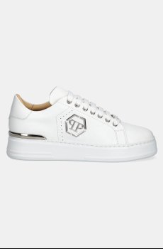 Кожаные кроссовки Philipp Plein Nappa Lo-Top Hexagon