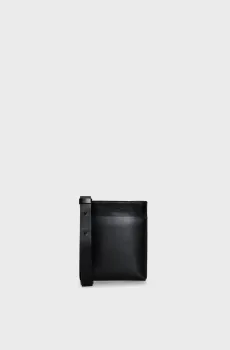 Мужская черная кожаная сумка CK GLOW FLAT XBODY LEATHER Черный ONESIZE Calvin Klein K50K512528
