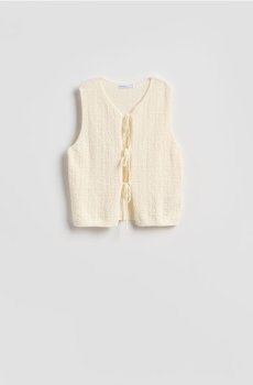 Reserved - Жилет з завязками - нюдовий - 652JL-02X