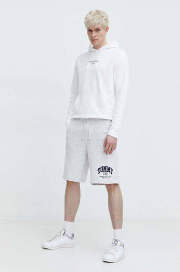 Хлопковые шорты Tommy Jeans цвет серый Хлопковые шорты Tommy Jeans цвет серый