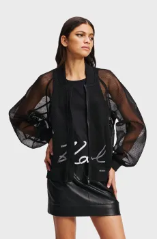 Женский черный бомбер MESH Черный L Karl Lagerfeld A2W14045