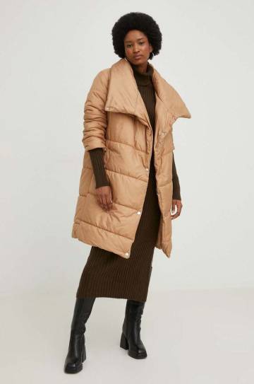 Куртка Answear Lab женская цвет коричневый зимняя oversize Куртка Answear Lab женская цвет коричневый зимняя oversize