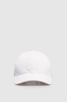 Белая кепка с нашивкой логотипа DG