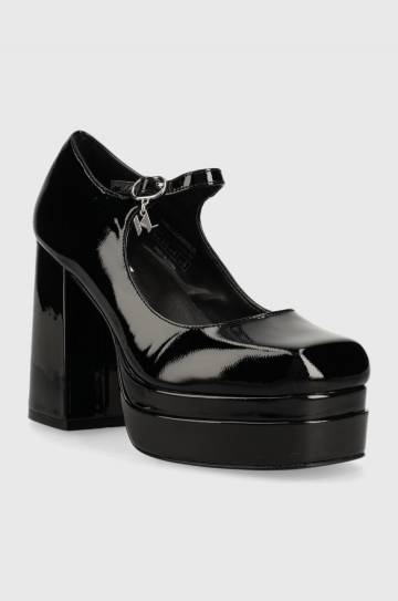 Кожаные туфли Karl Lagerfeld STRADA цвет чёрный каблук кирпичик KL30125A Кожаные туфли Karl Lagerfeld STRADA цвет чёрный каблук кирпичик KL30125A