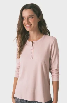 Женский розовый лонгслив Розовый L womensecret 3272329