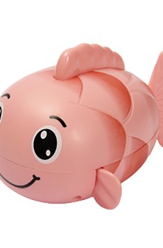 Игрушка для купания Lindo Рыбка, механическая, от 1 года, розовая (8366-46A)