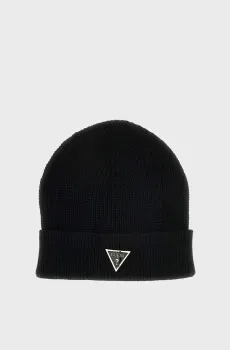 Мужская черная шапка Черный ONESIZE Guess AM9584.POL01;BLA