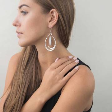 Серьги с агатом 228с45 Серьги с агатом 228с45