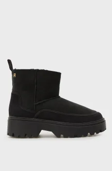 Женские черные замшевые угги SHEARLING Черный 36 Tommy Hilfiger FW0FW08997