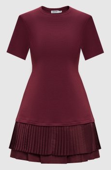 Бордовое платье мини Lorin