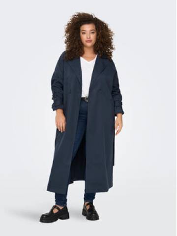 ONLY Carmakoma Демісезонний плащ 15282597 Голубий Regular Fit ONLY Carmakoma Демісезонний плащ 15282597 Голубий Regular Fit