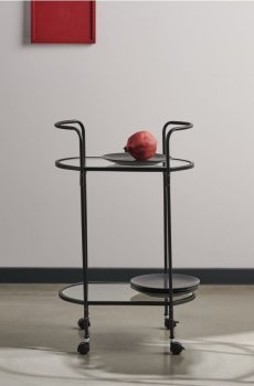 Мобільний барний візок - чорний