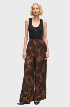 Женские коричневые брюки с узором FLUID Коричневый 38 Karl Lagerfeld B1W10013