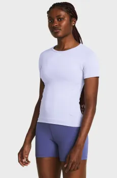 Женская сиреневая футболка UA Train Seamless SS Сиреневый XL Under Armour 1379149-539