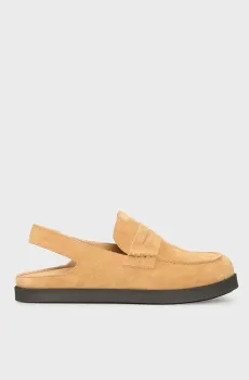 Женские бежевые замшевые клоги Milli Бежевый 36 PRPY PRSLT1415W