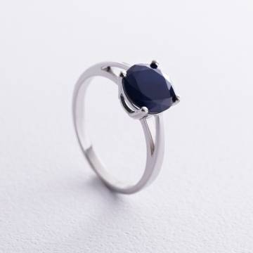 Серебряное кольцо с сапфиром GS-01-003-31 Серебряное кольцо с сапфиром GS-01-003-31