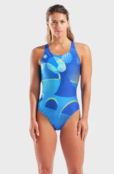 Женский синий купальник DEPTH SWIMSUIT V BACK Синий 36 Arena 010738-880