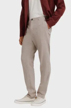 Мужские бежевые брюки comfort slim fit Бежевый 44 SPRINGFIELD 1553741