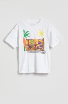 Reserved - Футболка з принтом - кремовий - 965IS-01X