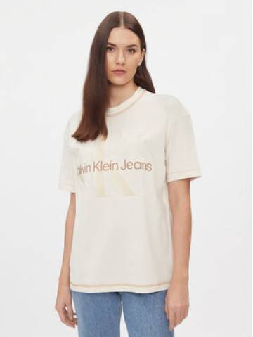 Calvin Klein Jeans Футболка Hero Monologo J20J222974 Écru Boyfriend Fit Calvin Klein Jeans Футболка Hero Monologo J20J222974 Écru Boyfriend Fit