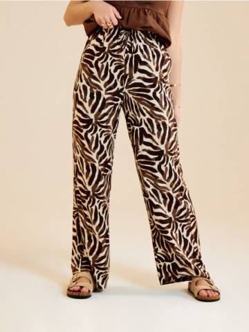 Штани з широкими штанинами з візерунком - різнобарвний Штани з широкими штанинами з візерунком - різнобарвний