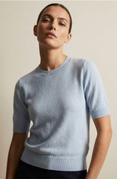 Джемпер з короткими рукавами - light blue