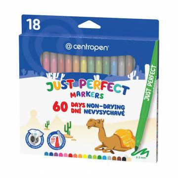 Набор цветных фломастеров Centropen Just Perfect, 18 цветов (2510/18) Набор цветных фломастеров Centropen Just Perfect, 18 цветов (2510/18)