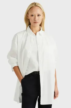 Женская белая рубашка SMD ESSENTIAL LOOSE FIT SHIRT Белый XS-S Tommy Hilfiger WW0WW40540