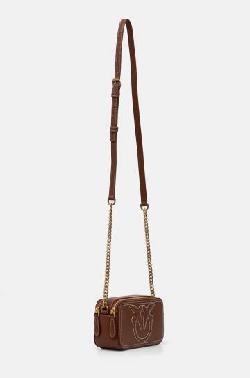 Кожаная сумочка Pinko цвет коричневый 103799 A1LF Кожаная сумочка Pinko цвет коричневый 103799 A1LF
