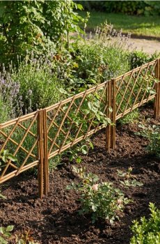 Декоративний садовий парканчик - коричневувато-зелений