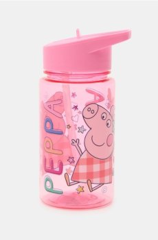 Пляшка для води з ручкою та соломинкою Peppa Pig - різнобарвний