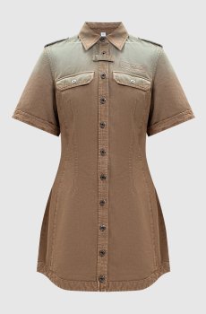 Коричневое платье-рубашка Spray