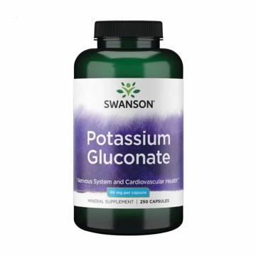 Калий глюконат Swanson Potassium Gluconate 99 мг, 250 капсул Калий глюконат Swanson Potassium Gluconate 99 мг, 250 капсул