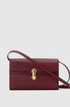 Бордовая кожаная сумка кросс-боди Symmetry