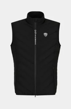 Мужская черная пуховая жилетка Черный L EA7 7000