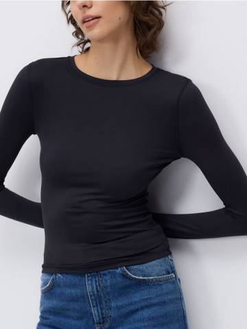 Reserved - LADIES` T-SHIRT - чорний - 3379P-99X Reserved - LADIES` T-SHIRT - чорний - 3379P-99X