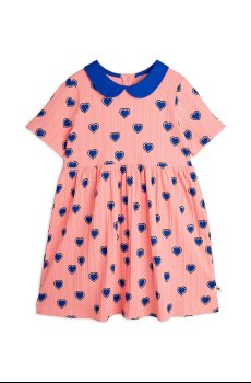 Хлопковое детское платье Mini Rodini Outlined hearts