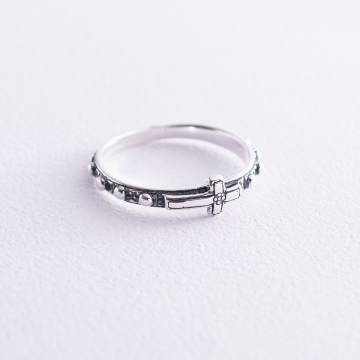 Серебряное кольцо "Розарий" (чернение) 11812 Серебряное кольцо "Розарий" (чернение) 11812