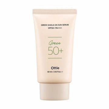 Уценка! Солнцезащитная сыворотка для чувствительной кожи лица Ottie Green Shield On Sun Serum SPF 50+ PA++++, 60 мл Уценка! Солнцезащитная сыворотка для чувствительной кожи лица Ottie Green Shield On Sun Serum SPF 50+ PA++++, 60 мл