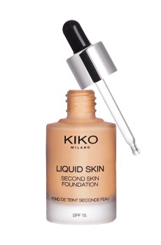 Уценка! Тональная основа для лица Kiko Milano Liquid Skin Second Skin Foundation SPF 15, 100 Neutral Gold, 30 мл