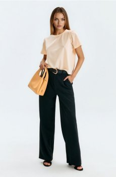 Елегантні класичні штани з домішкою віскози - чорний