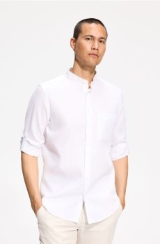 Reserved - Сорочка slim fit із високим вмістом бавовни - білий - 568HT-00X