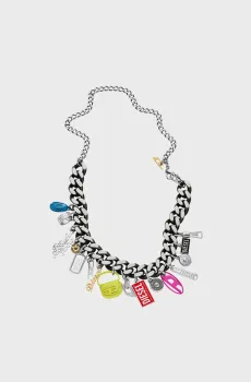 Серебристое ожерелье CHAIN Серебряный ONESIZE Diesel DX1522001