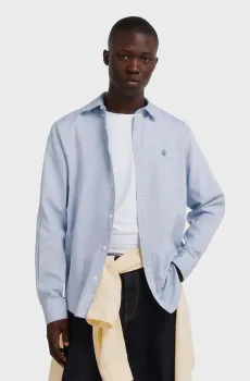 Мужская голубоя рубашка Голубой XL SPRINGFIELD 273622