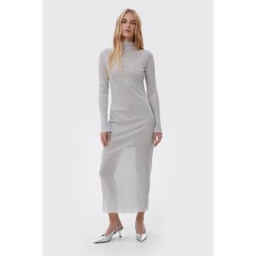 Срібна сукня подовжене міді з трикотажу плісе Estro x MustHave ER00114251 Срібна сукня подовжене міді з трикотажу плісе Estro x MustHave ER00114251