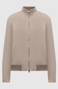 Серая куртка с логотипом