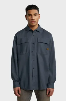 Мужская темно-синяя рубашка CPO Regular Shirt l/s Синий L G-Star RAW D23583,D913