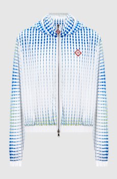 Белая ветровка Dots с эмблемой